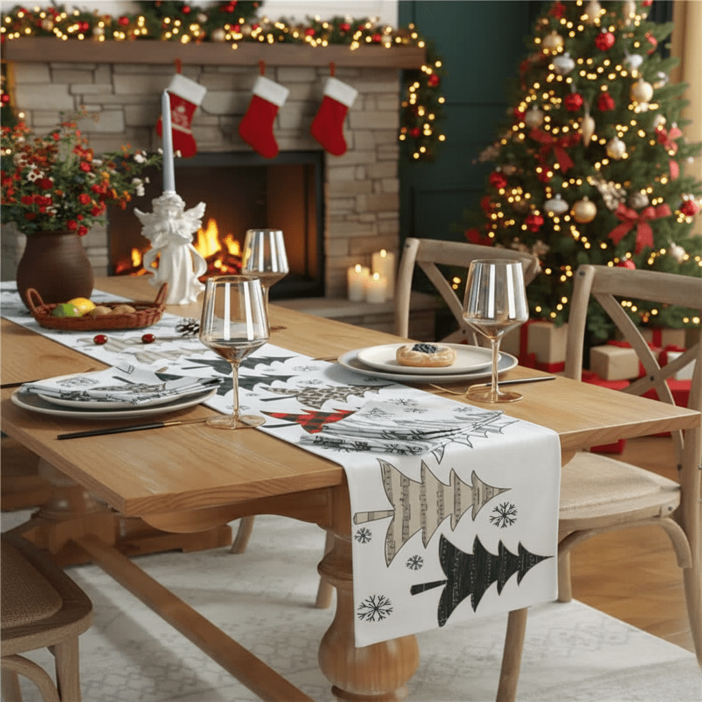 Table Runner With Festive Charm Naturally Inspired