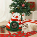 HolidayHaven Lit Douillet de Noël pour Chats pour Espaces de Vie Festifs