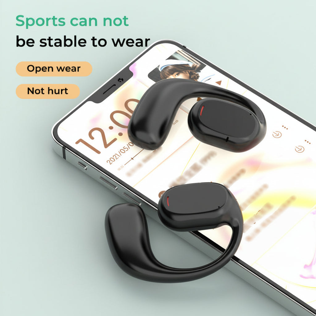 Open Ear Bone Conduction Wireless Earbuds for Sports Bluetooth Headphones