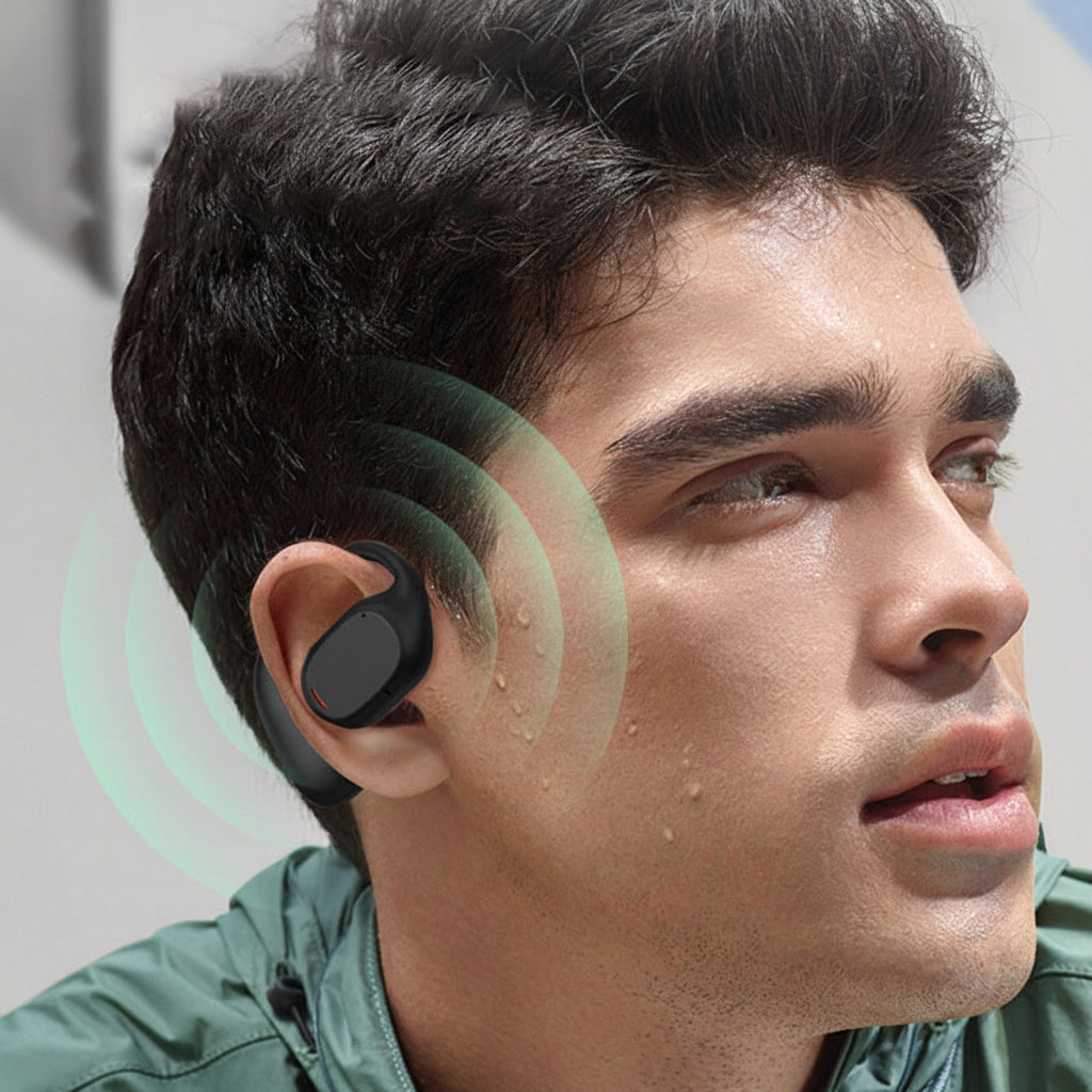 Open Ear Bone Conduction Wireless Earbuds for Sports Bluetooth Headphones