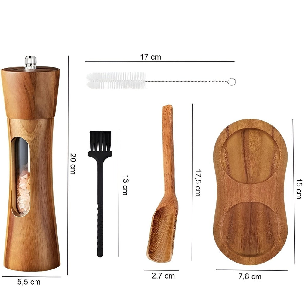 WoodViva Holz-Salz- und Pfeffermühlen für präzises Würzen