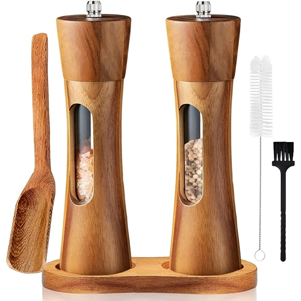 WoodViva Holz-Salz- und Pfeffermühlen für präzises Würzen