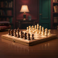 Voyager Schach Tragbares Magnetisches Holz-Schachbrett für Spielspaß unterwegs
