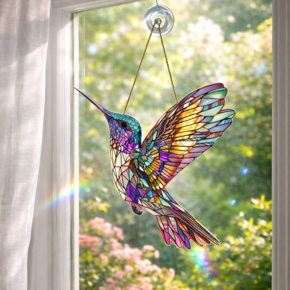 Hummingbird Window Suncatcher Wall Art Hanging Decor