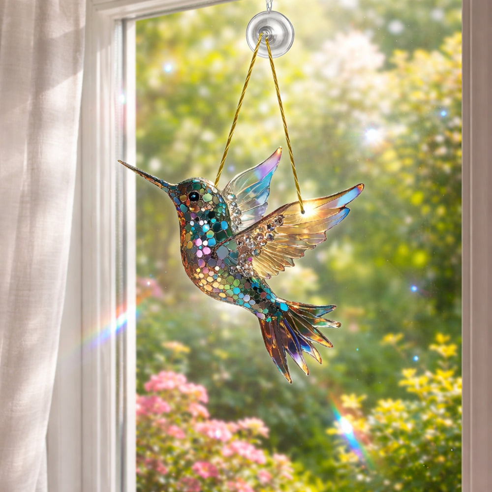 Hummingbird Window Suncatcher Wall Art Hanging Decor