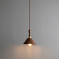 Walnut Wood Cone Pendant Light Fixture, Modern Design, 12 Inches | Rosalyssa