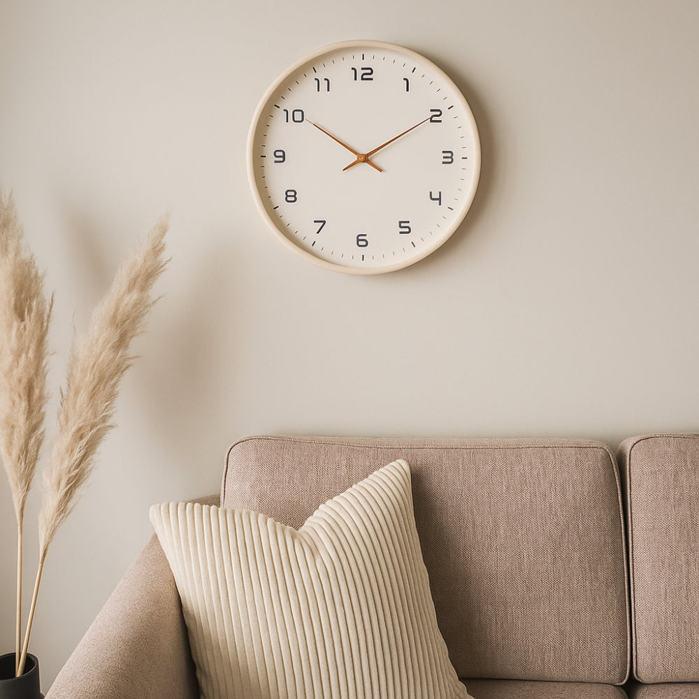Silent Wooden Wall Clock for Modern Home Decor and Quiet Timekeeping