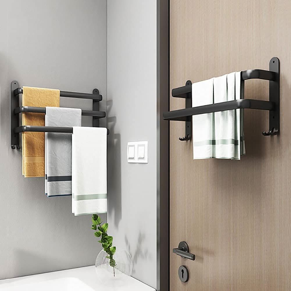 AeroShelf Wandmontiertes Aluminium-Badezimmerregal für Handtücher und Zubehör