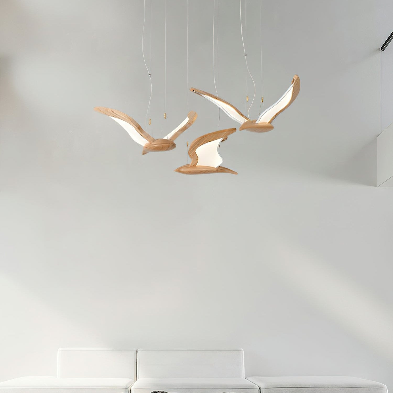 Lustre en verre Lyrael fabriqué en métal, bois et acrylique | Snurv