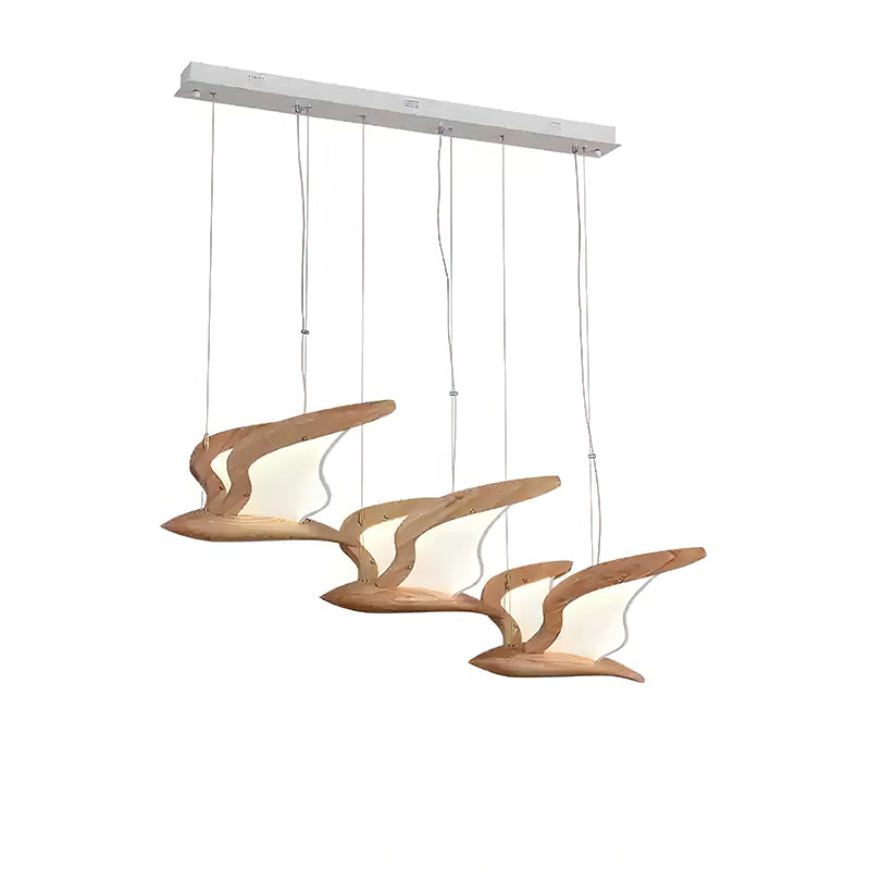 Lustre en verre Lyrael fabriqué en métal, bois et acrylique | Snurv