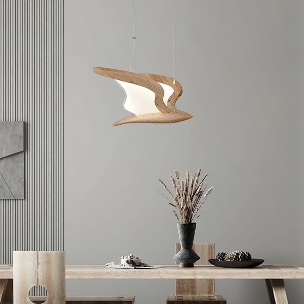 Lustre en verre Lyrael fabriqué en métal, bois et acrylique | Snurv