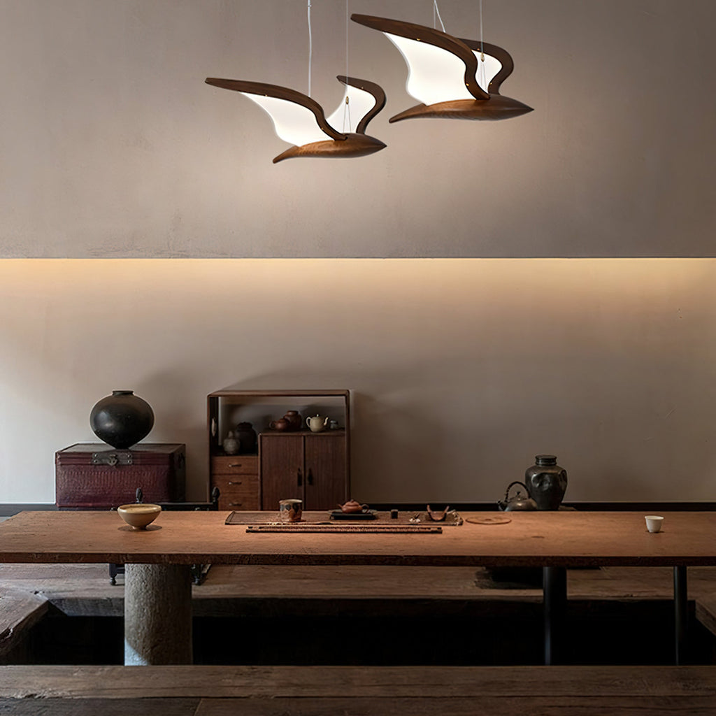 Lustre en verre Lyrael fabriqué en métal, bois et acrylique | Snurv