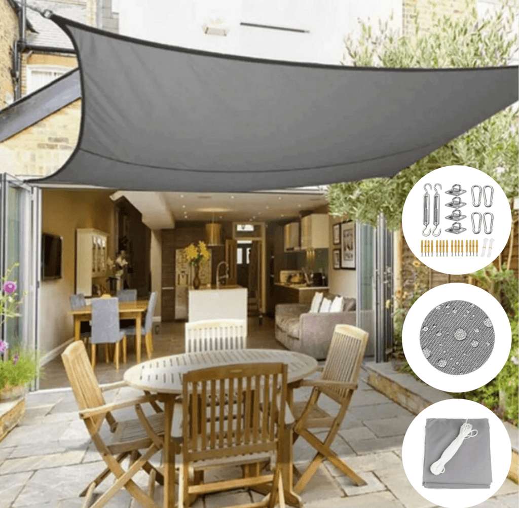 Toldo ShadeNest Pro Repelente al Agua con Protección UV para Balcón, Patio y Jardín