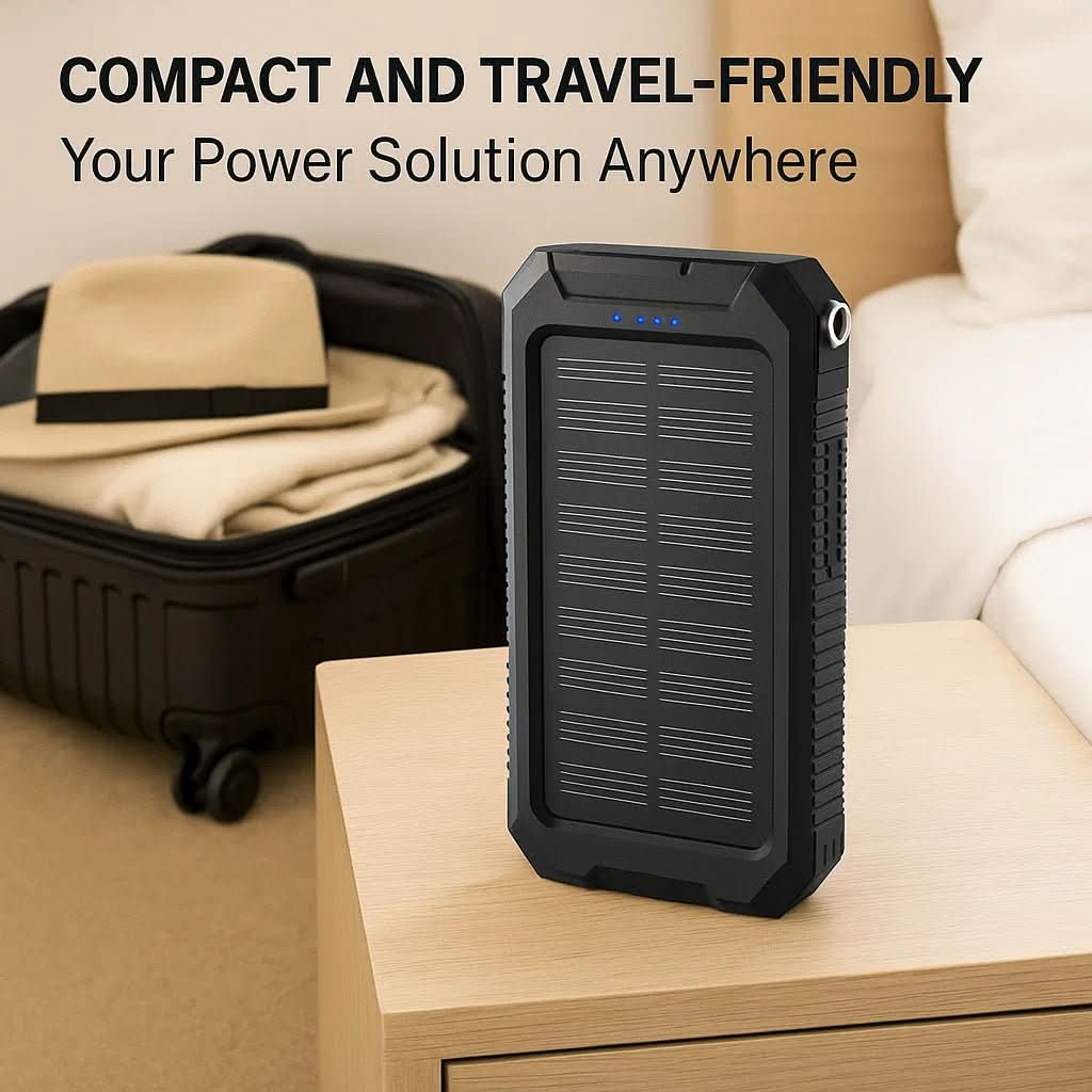 AeroVolt Power Bank Solar Rezistent la Apă 10000mAh cu Dual USB