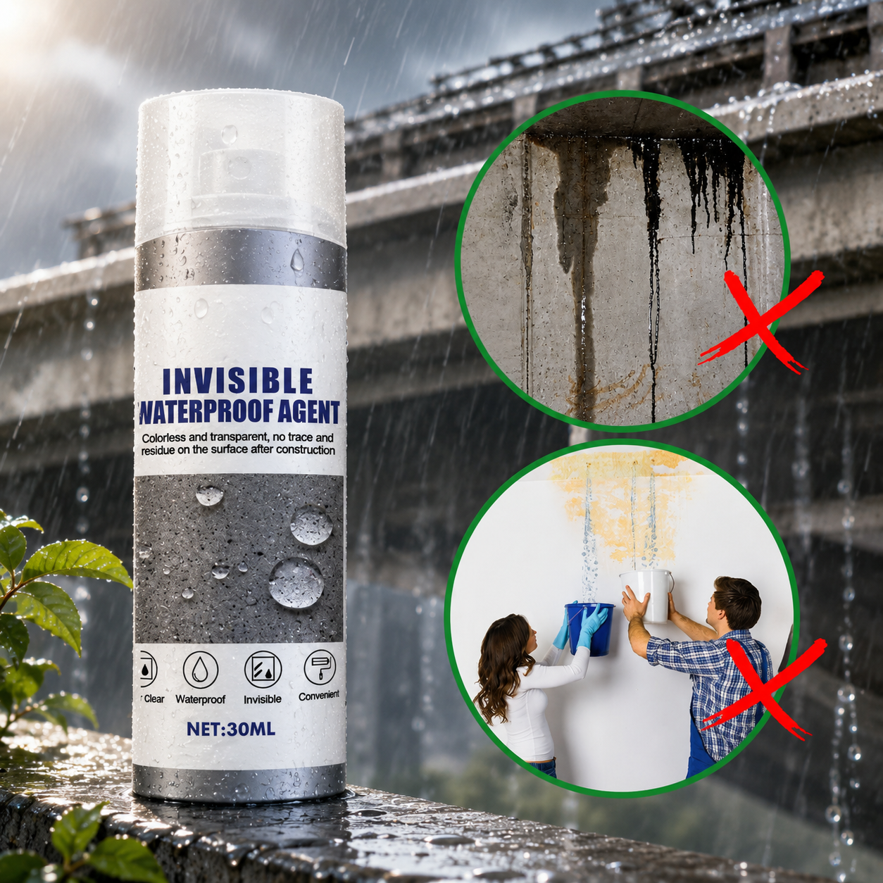 Seamless Invisible Sealant for Quick Waterproof Leak Repair