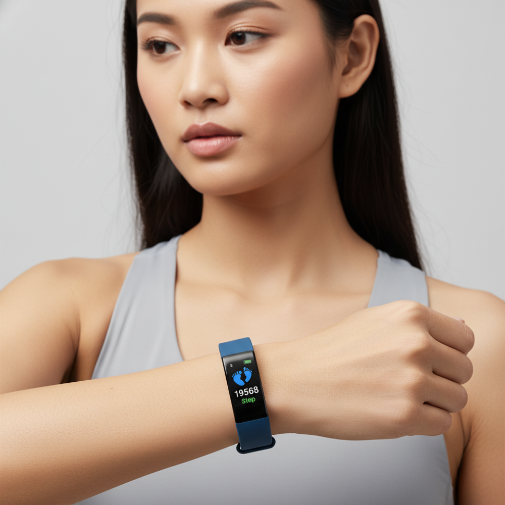 Fitness hodinky pro seniory s LED displejem a měřením srdečního tepu