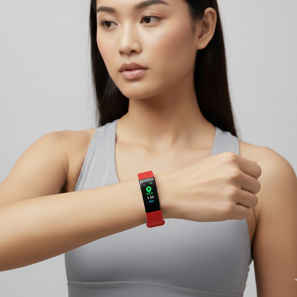 Fitness hodinky pro seniory s LED displejem a měřením srdečního tepu
