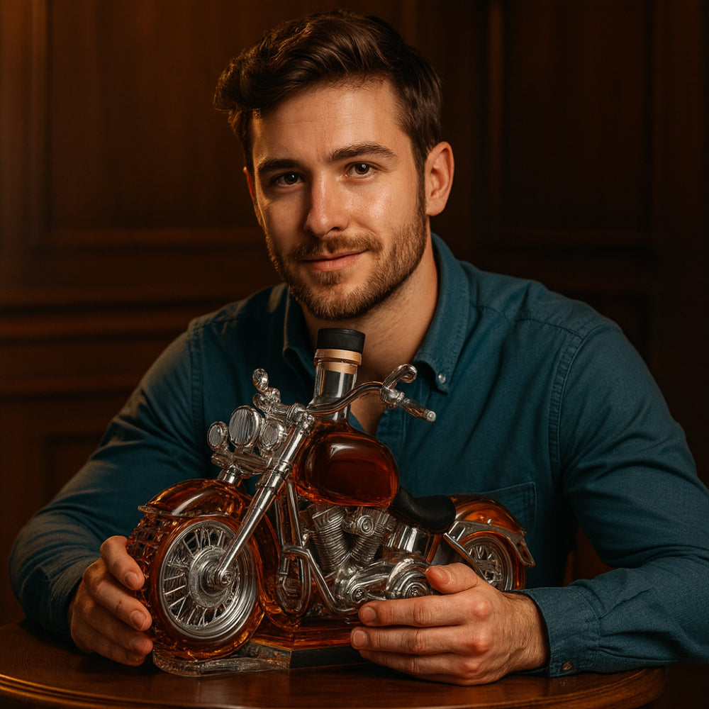 Motorcycle Shaped Whiskey Decanter For Bar Display