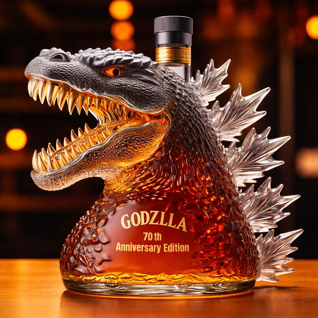Monster Head Glass Whiskey Decanter For Home Bar Display