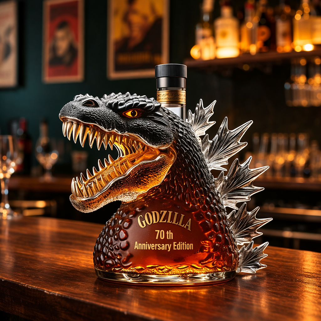 Monster Head Glass Whiskey Decanter For Home Bar Display