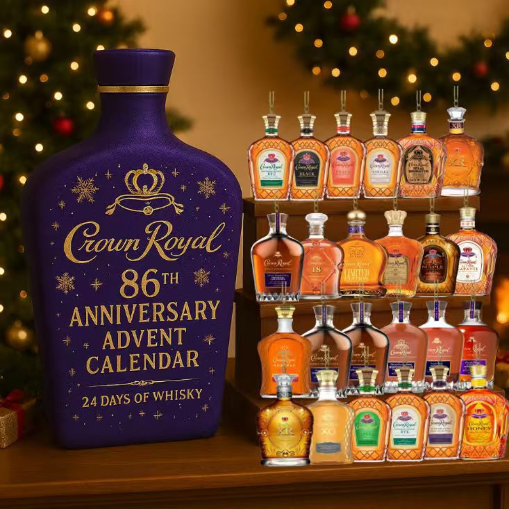 Whiskey Themed Advent Calendar With Decorative Countdown