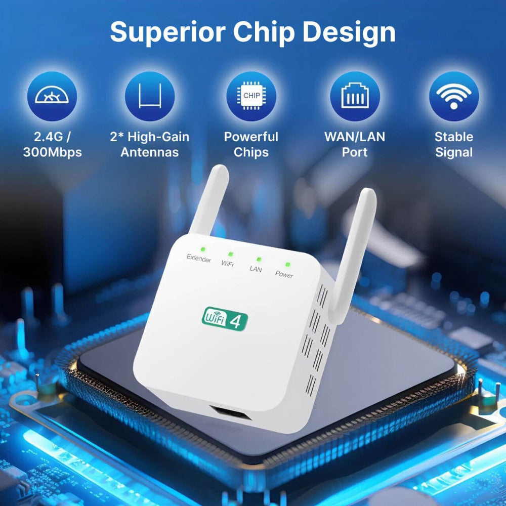 WLAN-Verstärker und Reichweitenverlängerer für Heimnetzwerk und Büro Repeater
