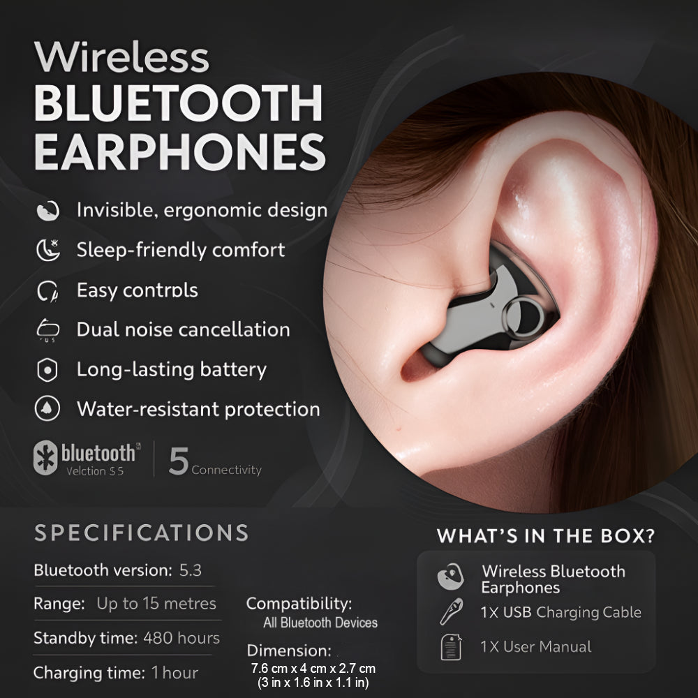 Auriculares Bluetooth com liberdade sem fios e cancelamento de ruído
