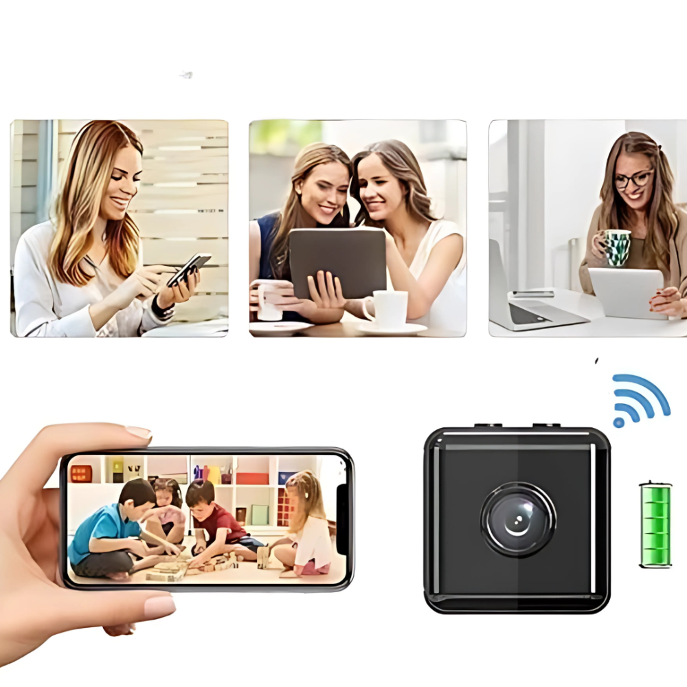 Mini telecamera di sicurezza wireless da interno a forma di cubo per uso domestico