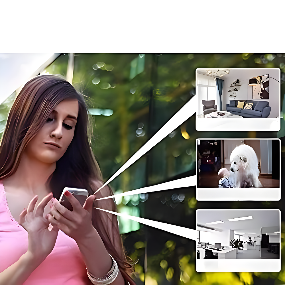 Mini telecamera di sicurezza wireless da interno a forma di cubo per uso domestico
