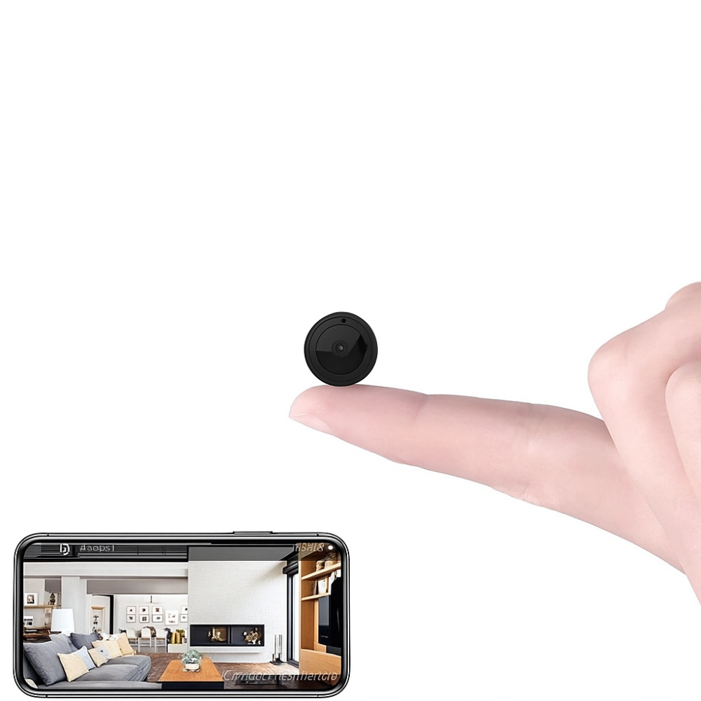 Telecamera di Sicurezza WiFi Compatta per Interni con Visione Notturna
