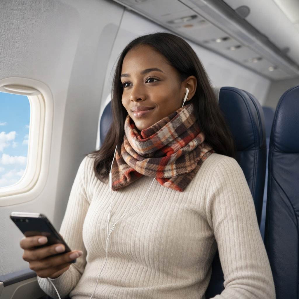Travel Neck Pillow With Upright Support For Easy Journeys