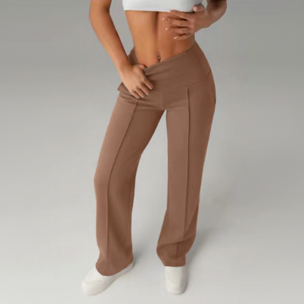 Leggings de yoga para mulher, cintura alta, com pernas flare e elásticas