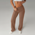 Leggings de yoga para mulher, cintura alta, com pernas flare e elásticas