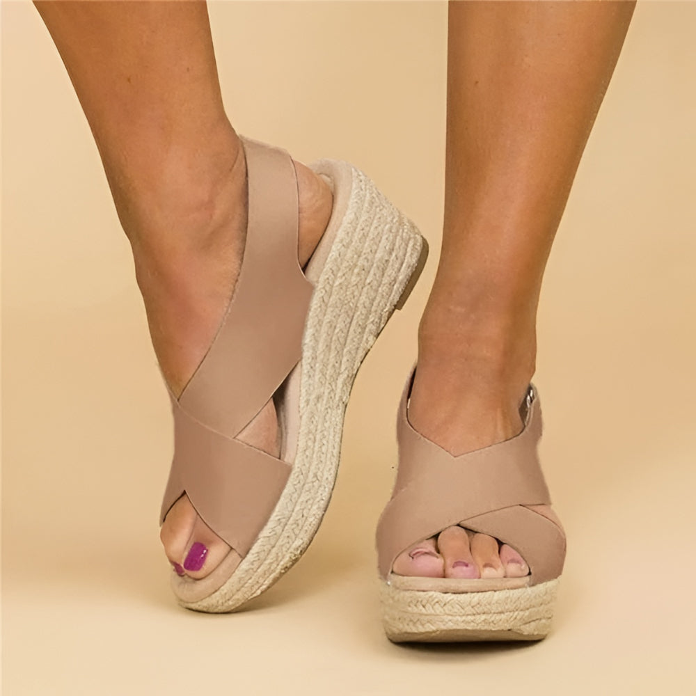 Anklessole Women's Espadrille Wedge Sandals With Ankle Strap