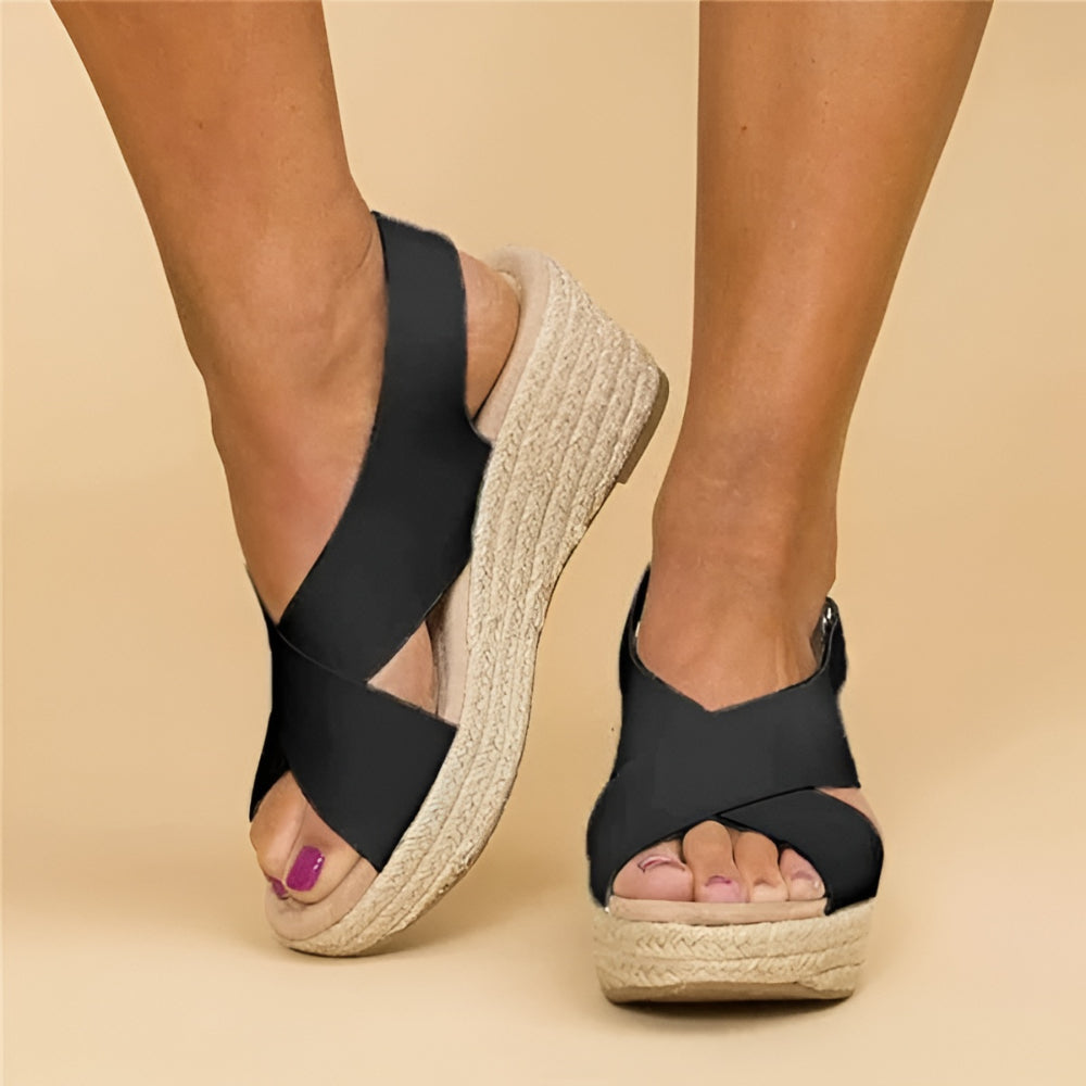 Anklessole Women's Espadrille Wedge Sandals With Ankle Strap