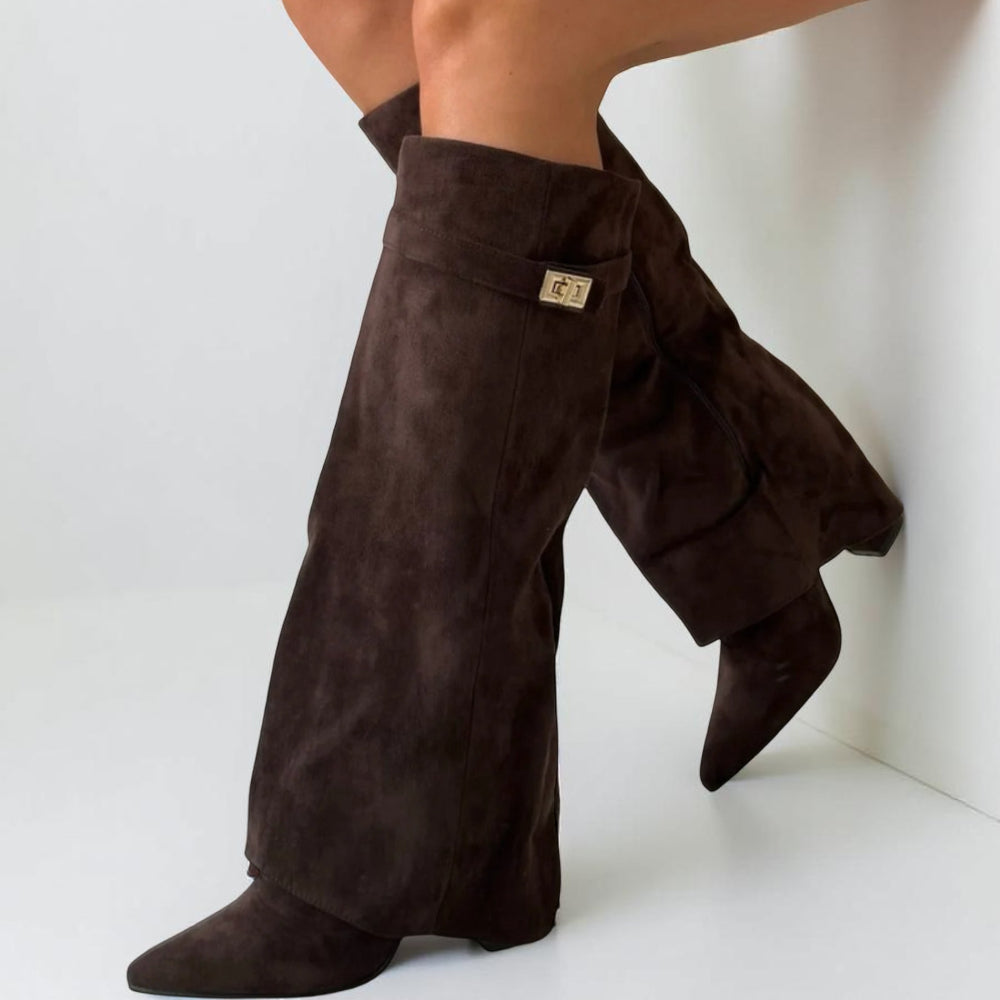 Women's Pointed-Toe Knee-High Boots For Everyday Style