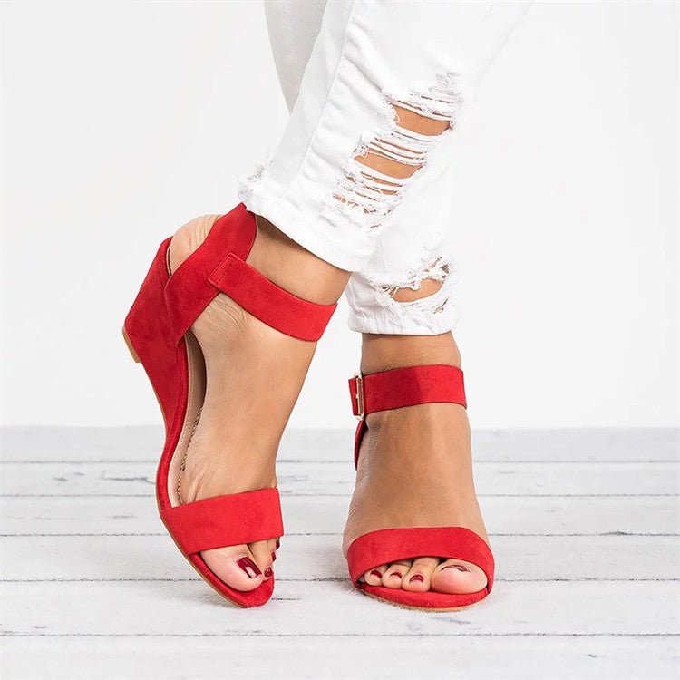Sandales compensées à bride cheville pour femmes avec style printanier et confort optimal | Rosalyssa