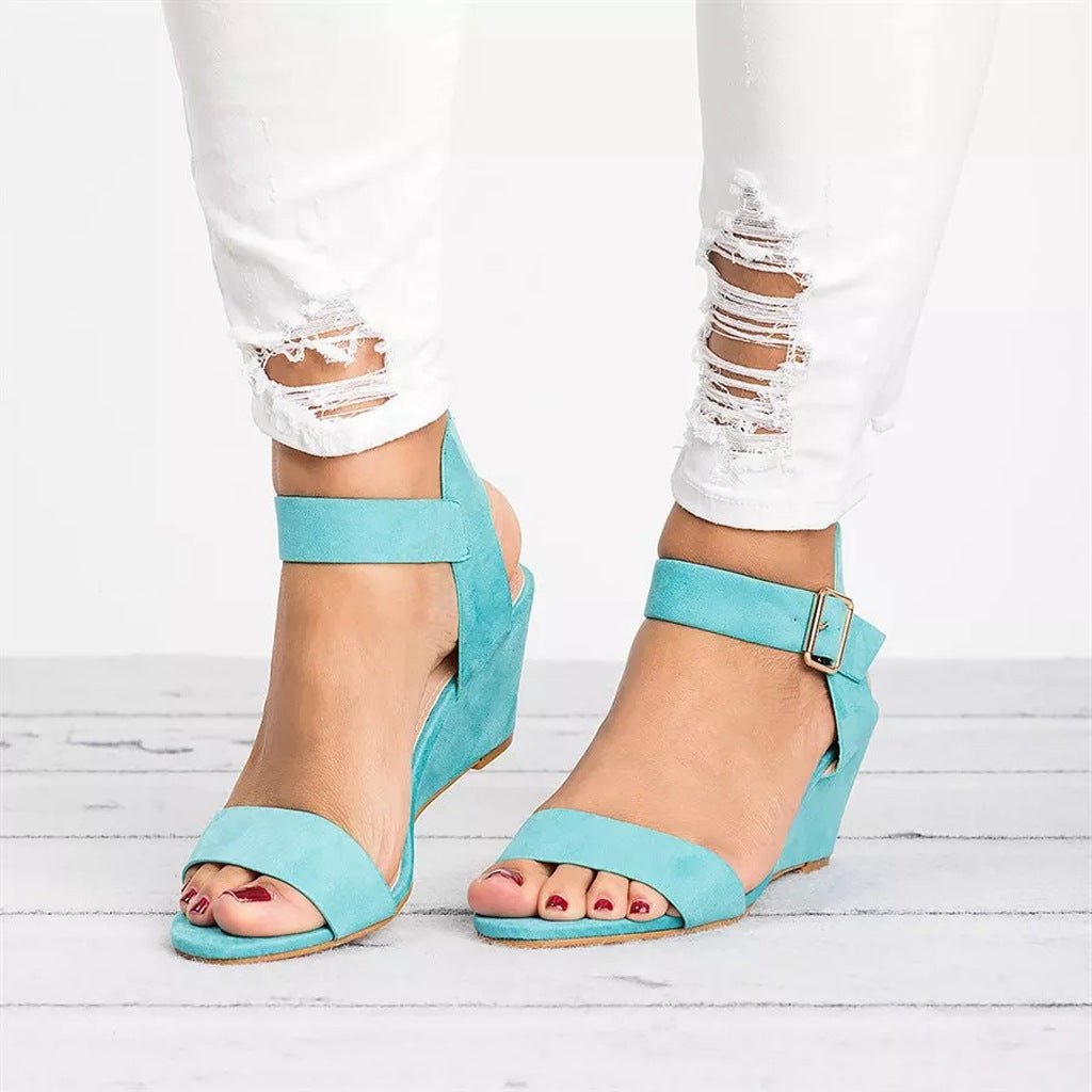 Sandales compensées à bride cheville pour femmes avec style printanier et confort optimal | Rosalyssa