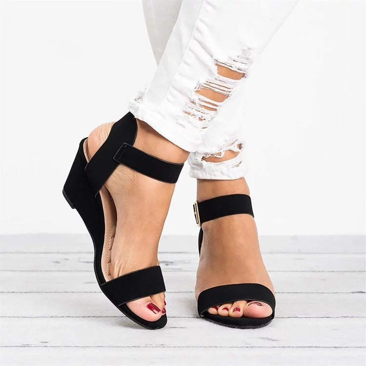 Sandales compensées à bride cheville pour femmes avec style printanier et confort optimal | Rosalyssa