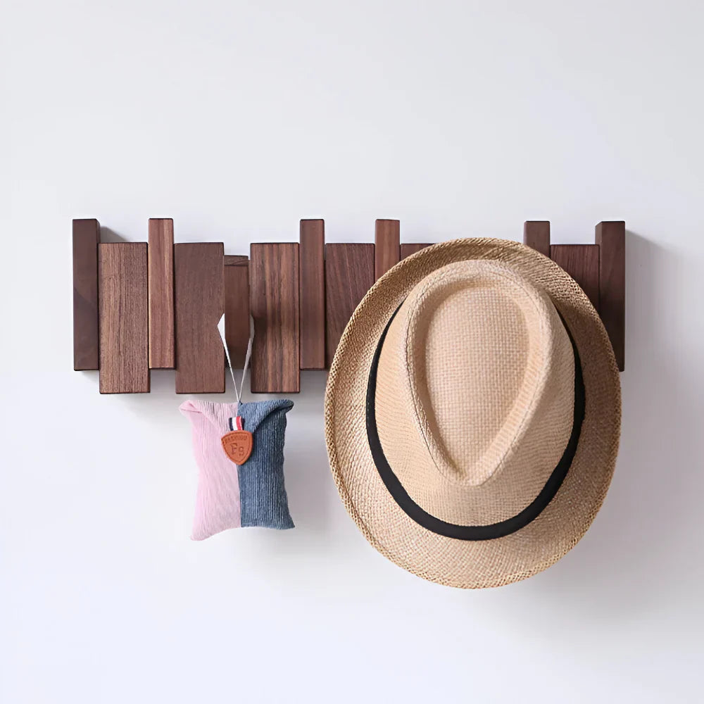 Piano-Style Folding Wall Rack Hook For Hanging Organizer