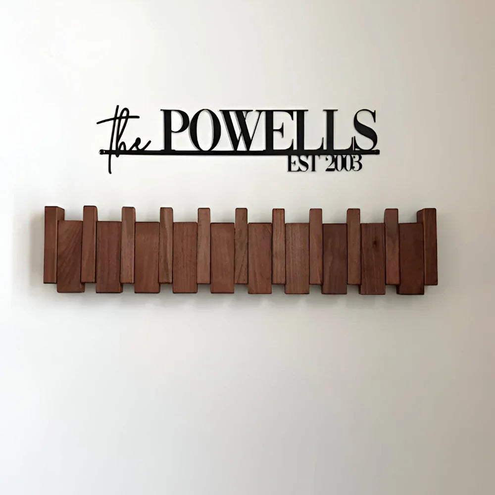 Piano-Style Folding Wall Rack Hook For Hanging Organizer