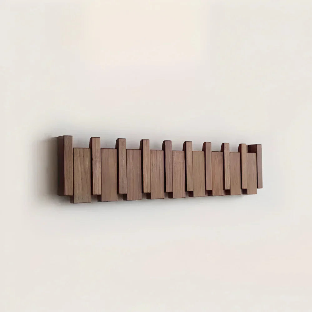 Piano-Style Folding Wall Rack Hook For Hanging Organizer