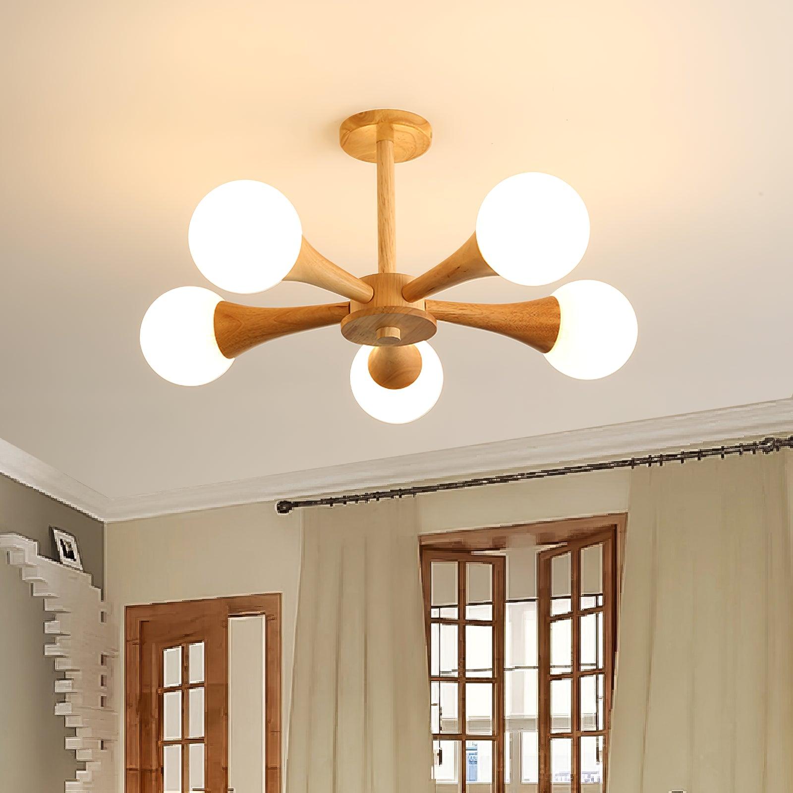 Kairo Træpendel Elegant Træloftlampe | Snurv