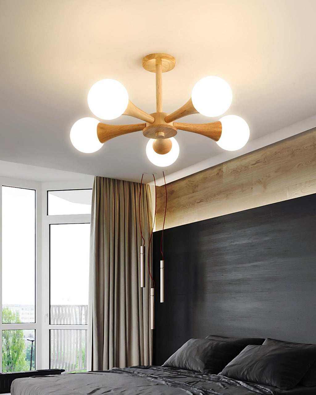Kairo Træpendel Elegant Træloftlampe | Snurv