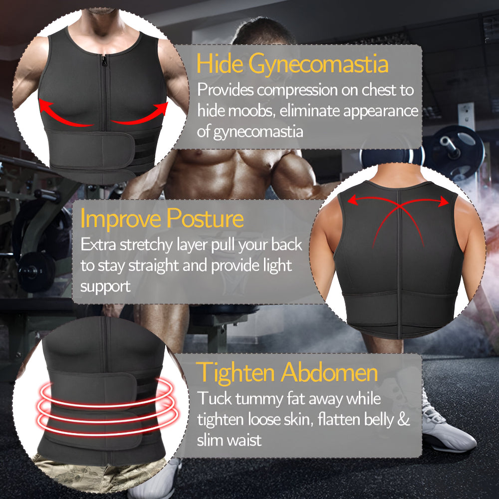 Gilet d'entraînement en néoprène avec ajustement réglable pour la remise en forme