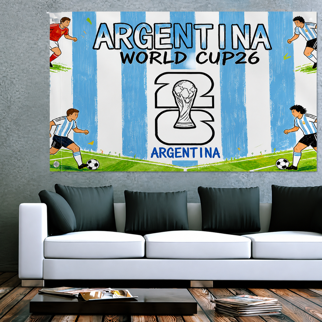 Argentina VM-flag til udendørs havepynt