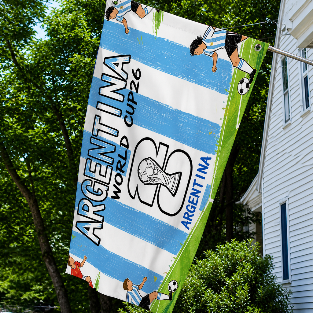 Argentina VM-flag til udendørs havepynt