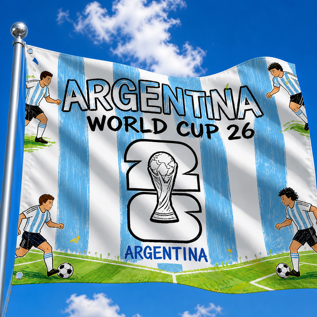 Argentina VM-flag til udendørs havepynt