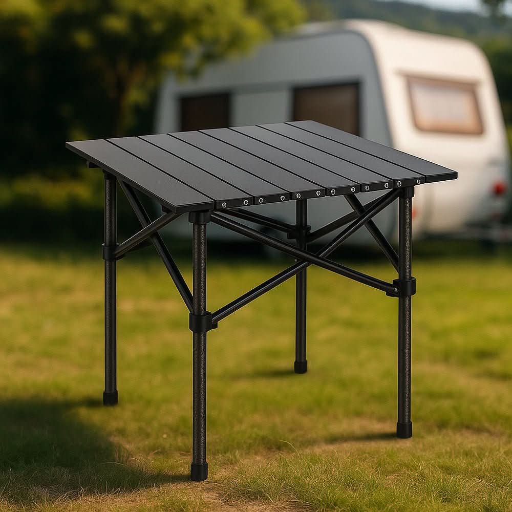 SummitFlex Campingtisch Klappbar mit X-Gestell und Hitzebeständiger Oberfläche
