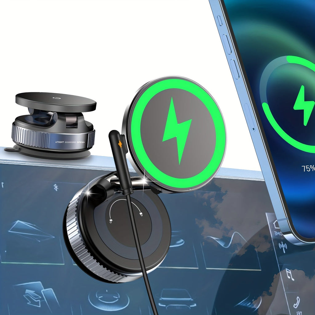 Magnetische aluminium autolader voor telefoon met dashboardhouder